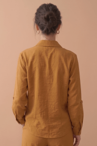 Noir Light Brown Jacquard Twist Shirt
