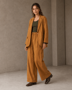 Light Brown Jacquard Tailored Jacket