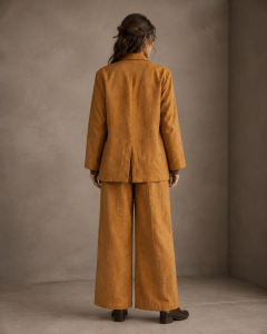 Light Brown Jacquard Tailored Jacket