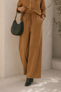 Brown Siena Suede Shirt Set
