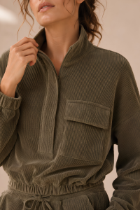 Khaki Weekend Cord Set
