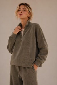 Khaki Drift Velour Set
