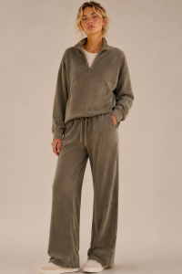 Khaki Drift Velour Set