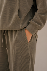 Khaki Drift Velour Set