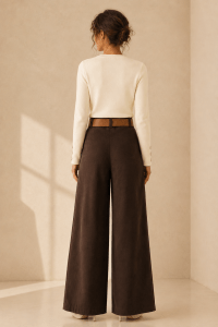 Dark Brown Siena Suede Pants