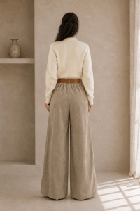 Khaki Siena Suede Pants