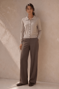 Aurelia Peplum Brown Pants