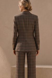 Heritage Check Khaki Blazer