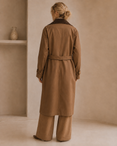 Riviera Collar Brown Trench Coat