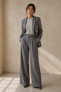 Pinstripe Tie Blazer Set