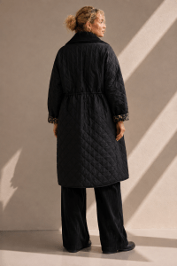 Patchwork Lined Quilted Coat
